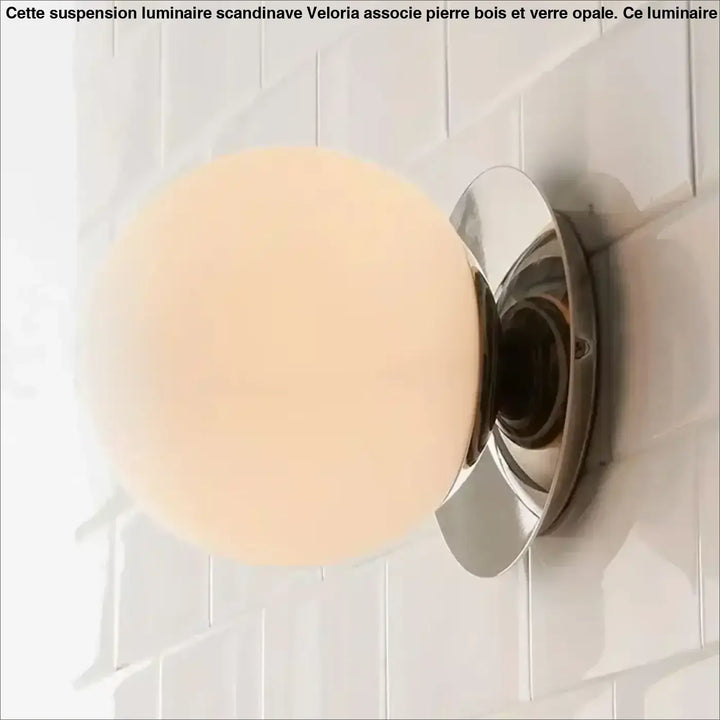 Applique murale moderne en verre opalin pour salle de bain design
