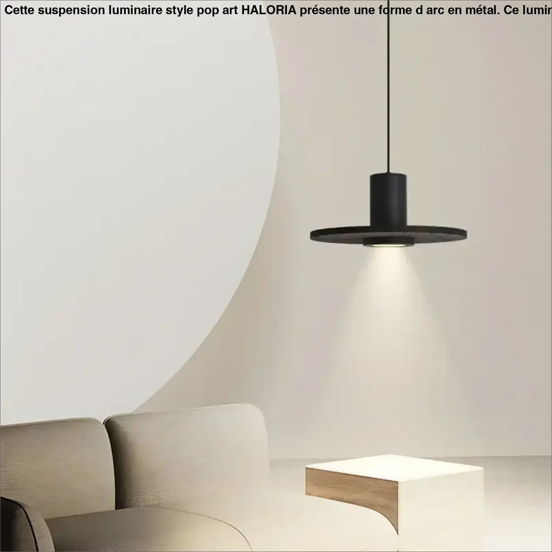 Suspension luminaire danys en trou noir avec corps cylindrique minimaliste et abat-jour plat pour salle à manger pierre trou noir