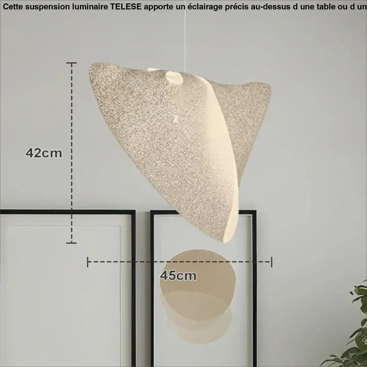 Suspension moderne blanc forme organique minimaliste
