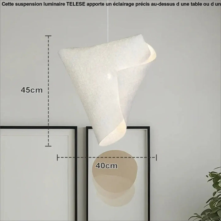 Suspension moderne blanc forme organique minimaliste