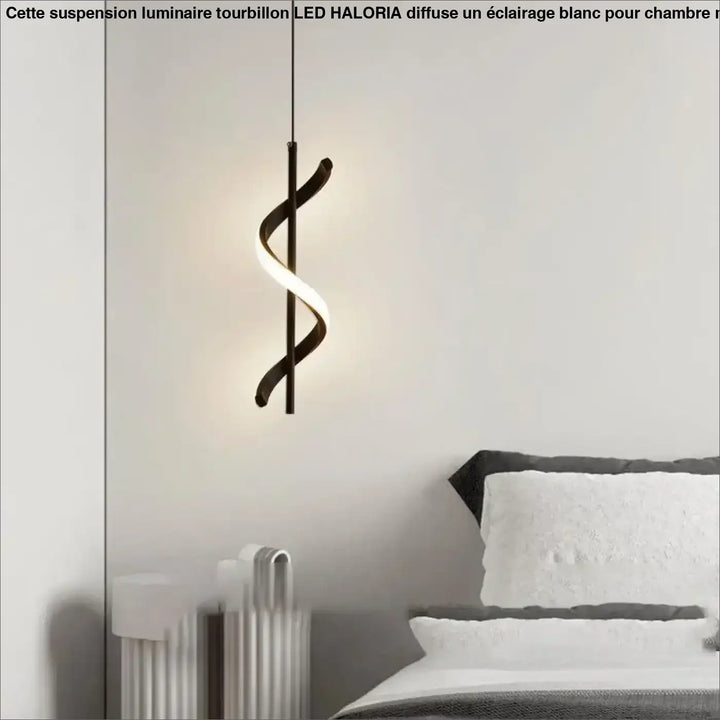 Suspension luminaire tourbillon LED pour chambre moderne

