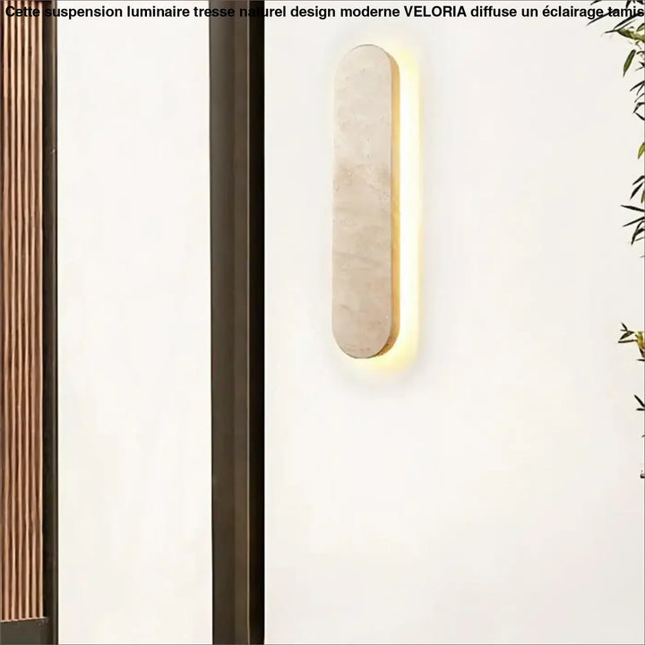 Applique murale design minimaliste en pierre avec éclairage led chic