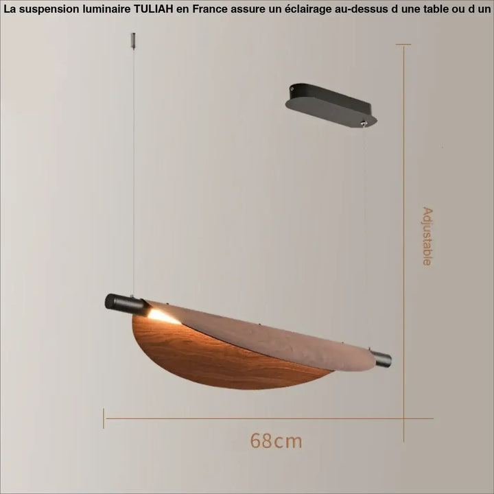 Suspension luminaire fer moderne design contemporain marron