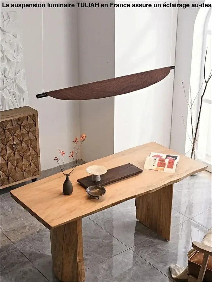 Suspension luminaire fer moderne design contemporain marron