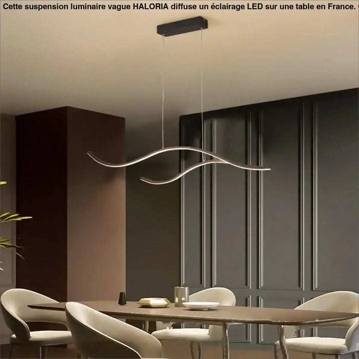 Suspension Luminaire Vague en Acrylique Élégant
