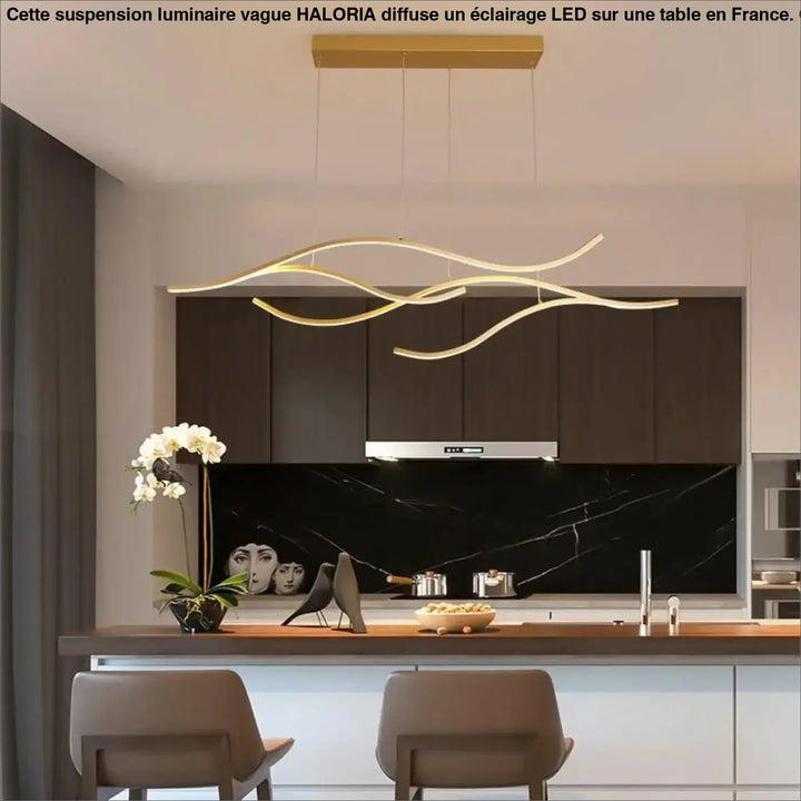 Suspension Luminaire Vague en Acrylique Élégant