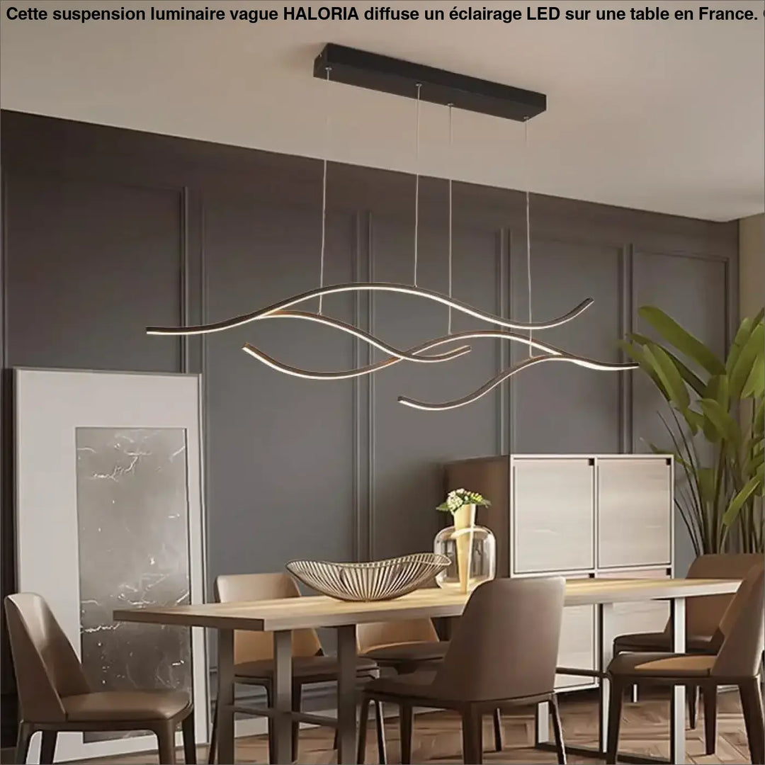 Suspension Luminaire Vague en Acrylique Élégant