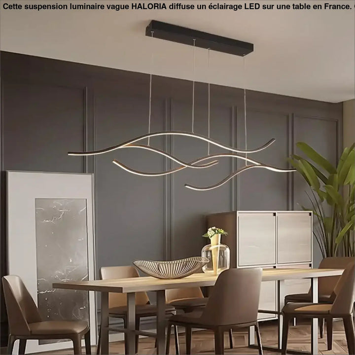 Suspension Luminaire Vague en Acrylique Élégant