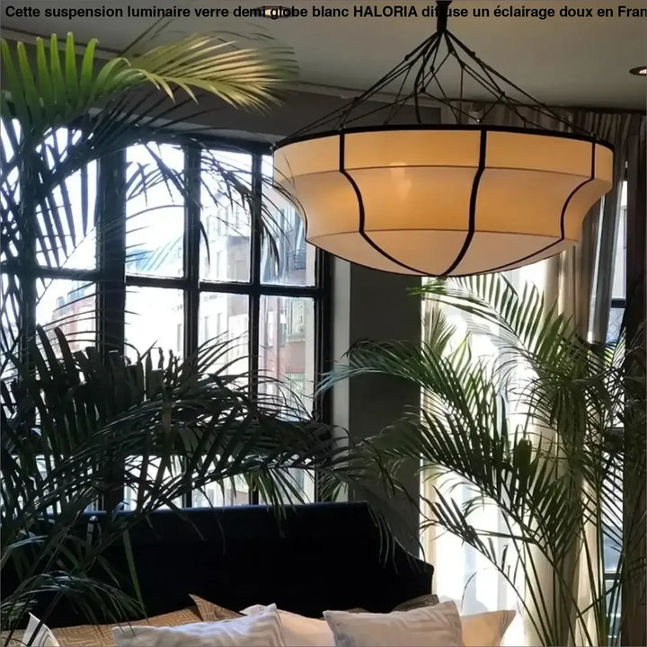 Suspension Ronde Design Noir Et Blanc Style Contemporain