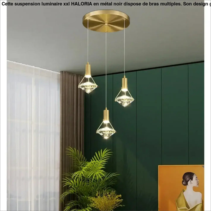 Suspension Moderne Multi Lumières Cristal Raffiné Éclat Chic