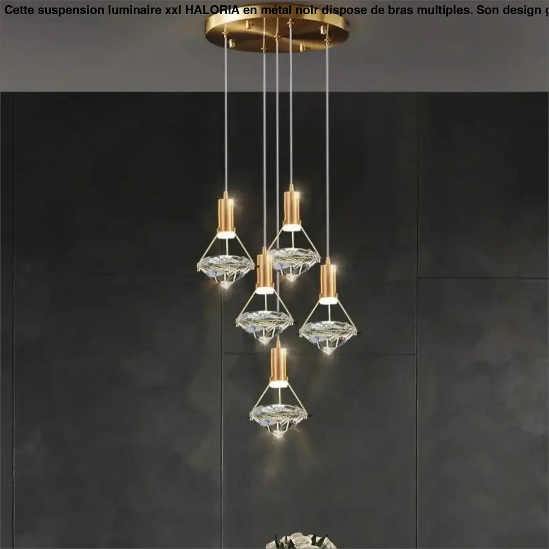 Suspension Moderne Multi Lumières Cristal Raffiné Éclat Chic