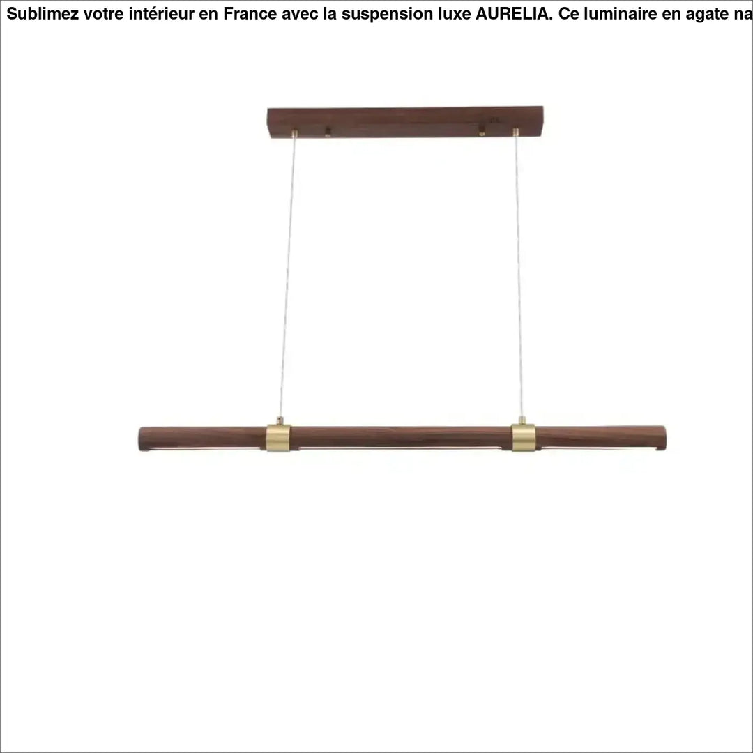 Suspension luminaire led linéaire en bois naturel scandinave