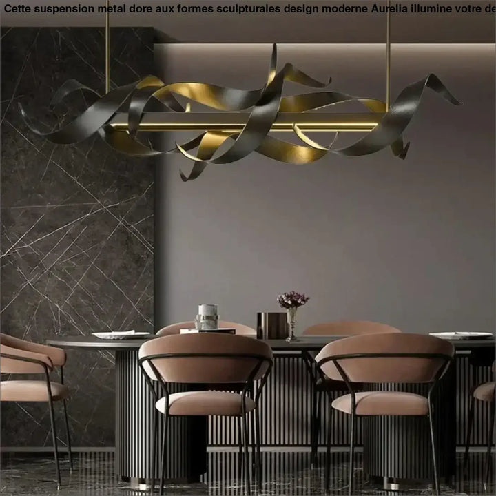 Postmodern Wrought Iron Restaurant Pendant Light Luxury Metal Pendant Light Living Room Front Desk Bar Decoration LED