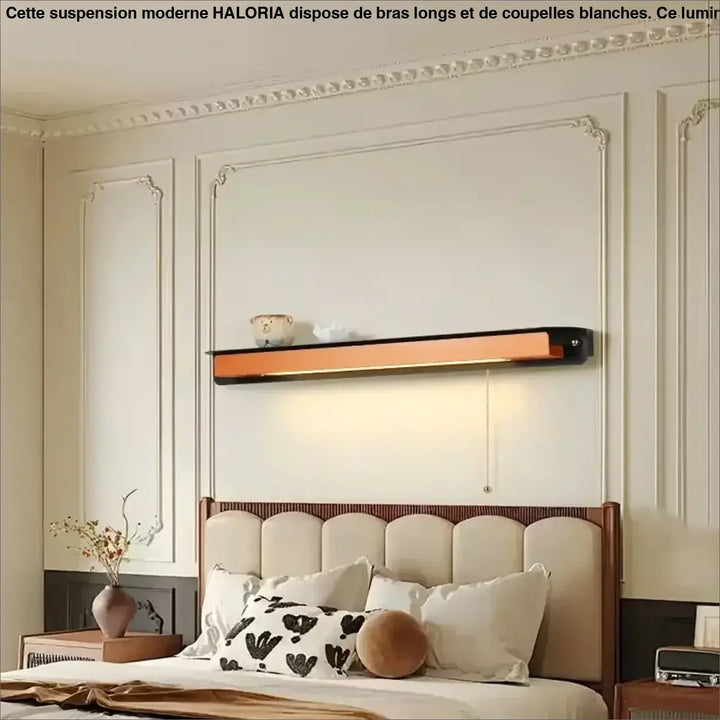 Applique Murale Horizontale Avec Tiroir Et Lumière Chaude

