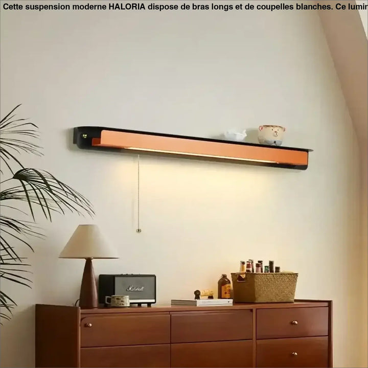 Applique Murale Horizontale Avec Tiroir Et Lumière Chaude


