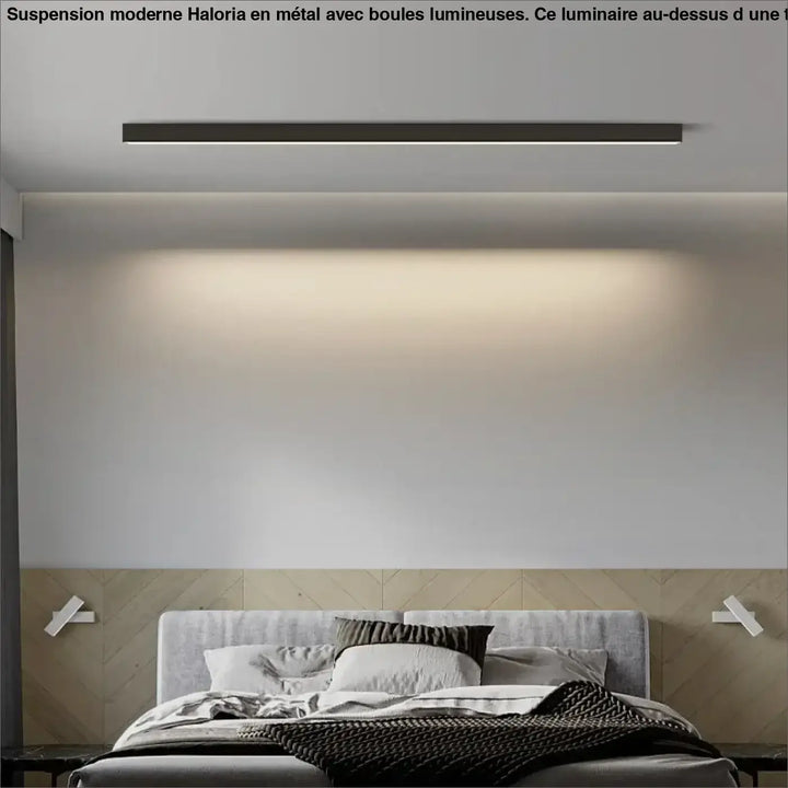 Plafonnier encastré LED linéaire style moderne minimaliste

