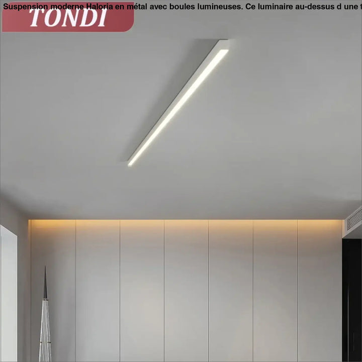Plafonnier encastré LED linéaire style moderne minimaliste
