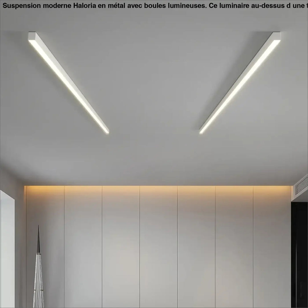 Plafonnier encastré LED linéaire style moderne minimaliste