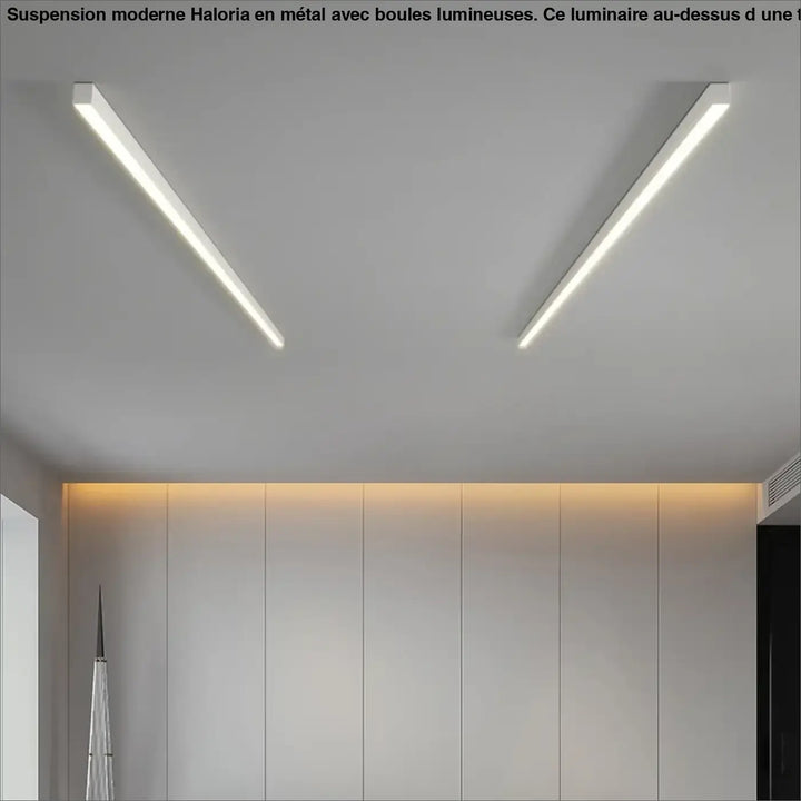 Plafonnier encastré LED linéaire style moderne minimaliste