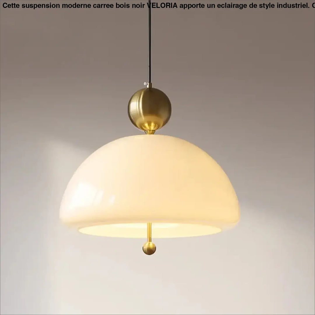 Suspension luminaire design en verre blanc scandinave moderne
