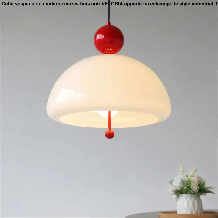 Suspension luminaire design en verre blanc scandinave moderne