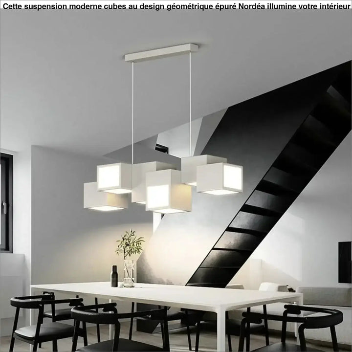 Suspension Moderne Cubes Design Géométrique Épuré