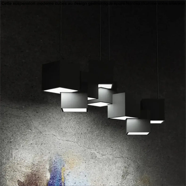 Suspension Moderne Cubes Design Géométrique Épuré
