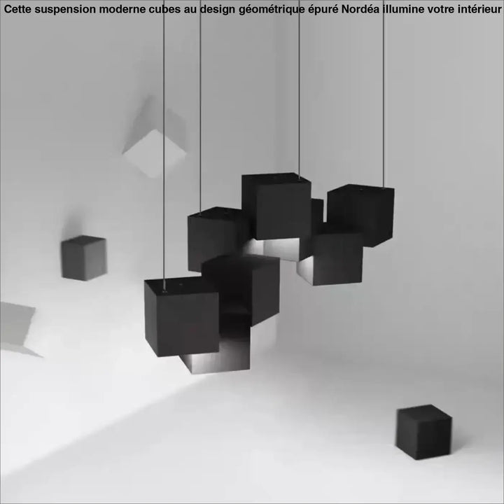 Suspension Moderne Cubes Design Géométrique Épuré