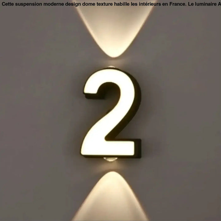 Applique Led Murale Chiffre Lumineux Design Raffiné