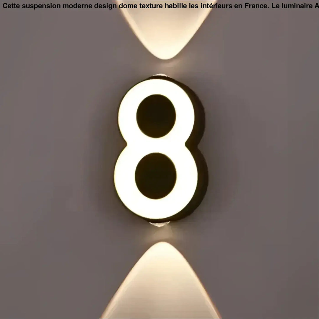 Applique Led Murale Chiffre Lumineux Design Raffiné