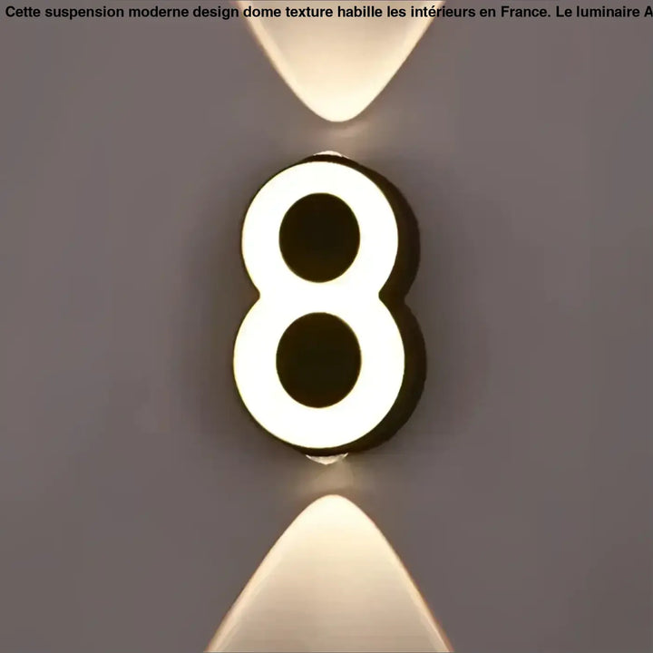 Applique Led Murale Chiffre Lumineux Design Raffiné