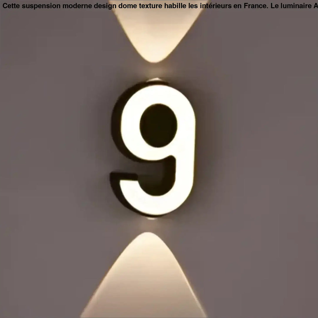 Applique Led Murale Chiffre Lumineux Design Raffiné