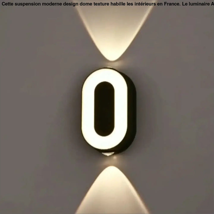 Applique Led Murale Chiffre Lumineux Design Raffiné