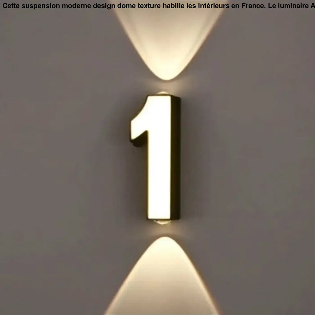 Applique Led Murale Chiffre Lumineux Design Raffiné