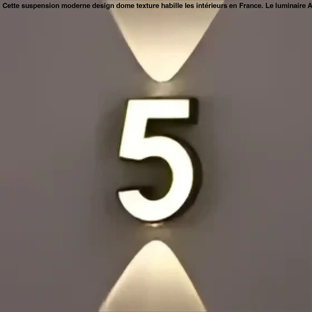 Applique Led Murale Chiffre Lumineux Design Raffiné