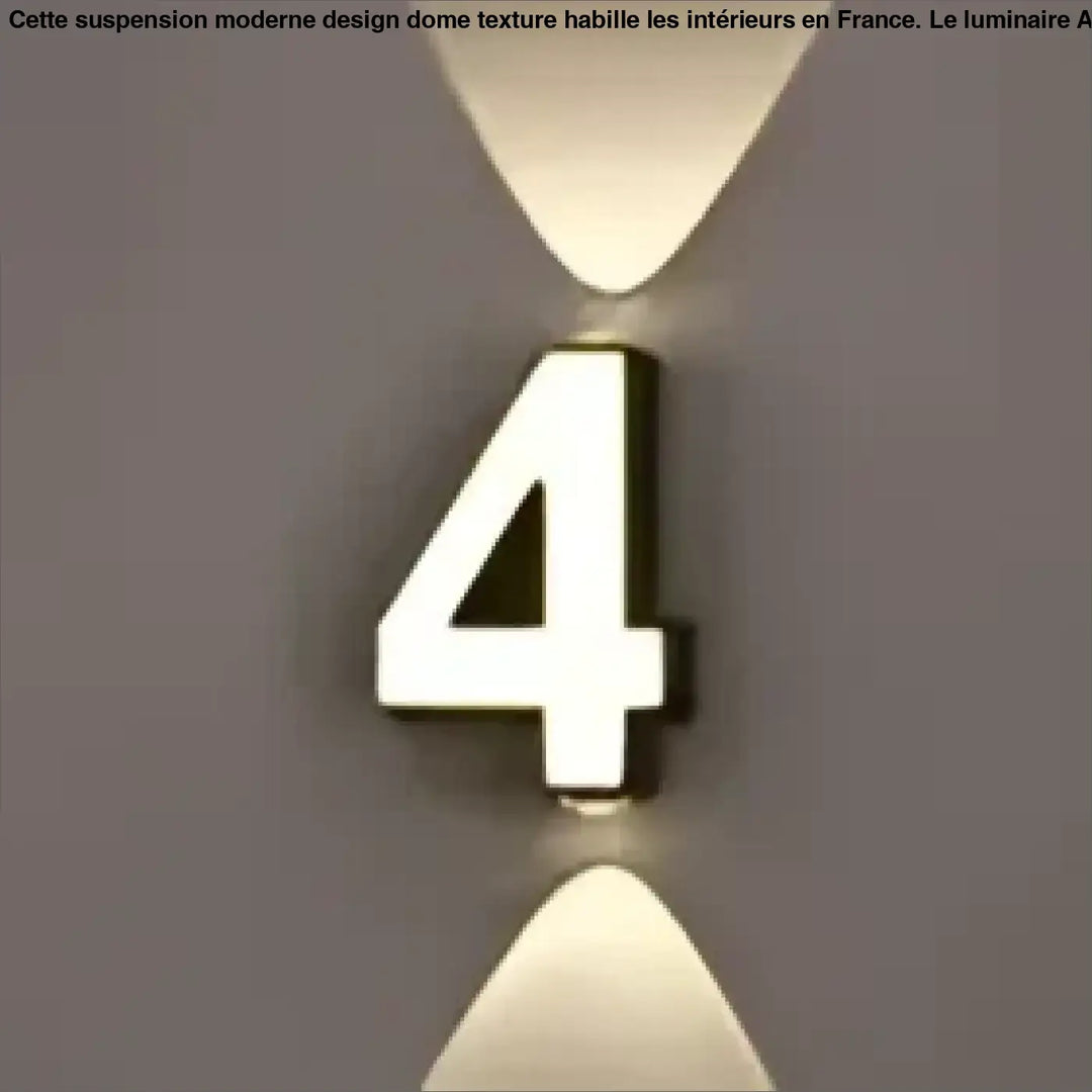 Applique Led Murale Chiffre Lumineux Design Raffiné