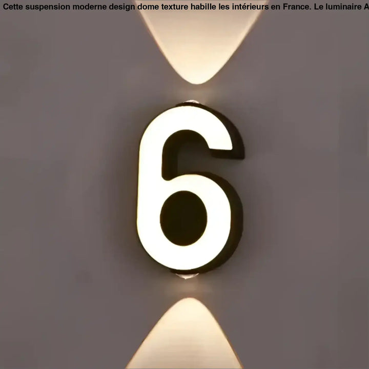 Applique Led Murale Chiffre Lumineux Design Raffiné