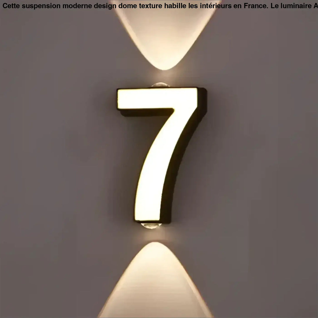 Applique Led Murale Chiffre Lumineux Design Raffiné