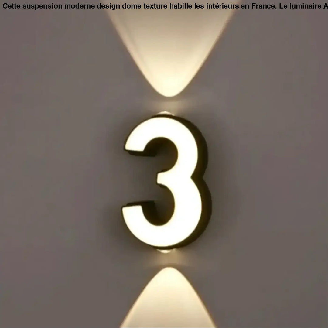 Applique Led Murale Chiffre Lumineux Design Raffiné