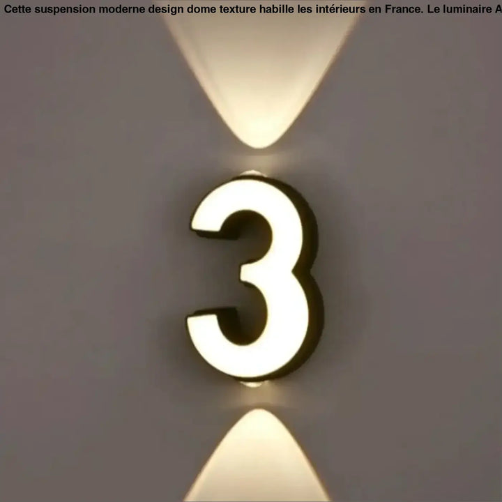 Applique Led Murale Chiffre Lumineux Design Raffiné