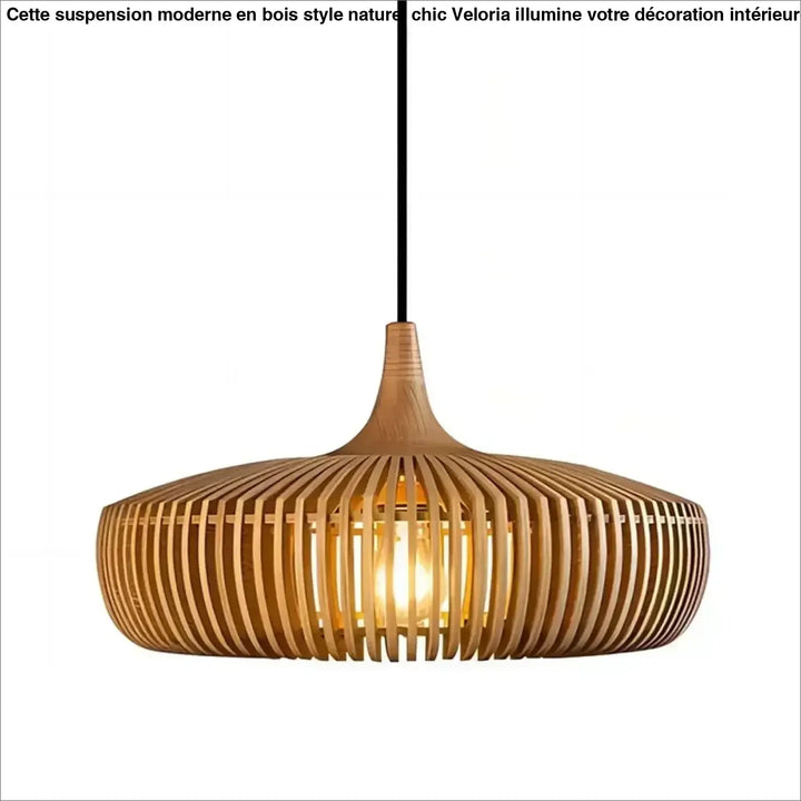 Suspension moderne en bois style naturel chic

