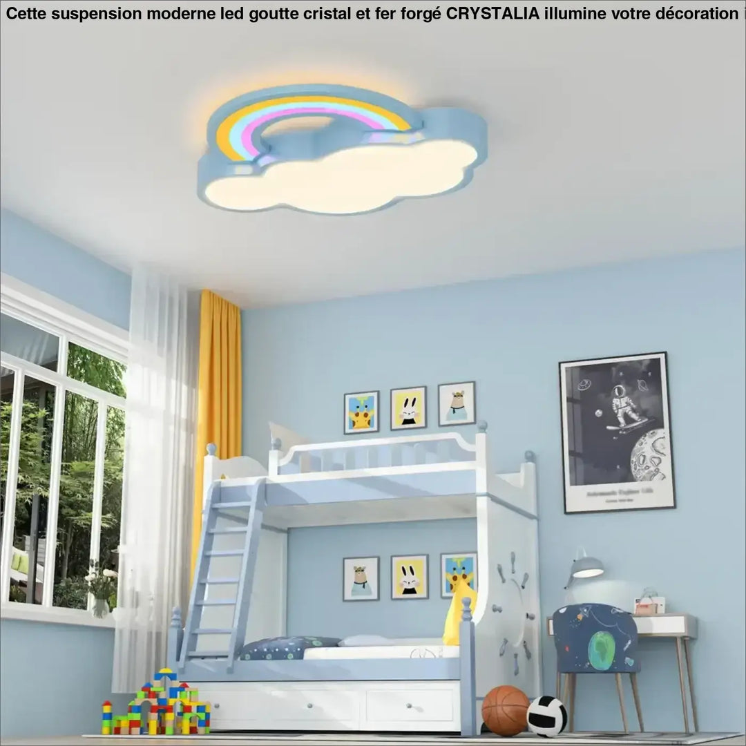 Plafonnier créatif pour enfant en forme d’arc en ciel décor enfantin