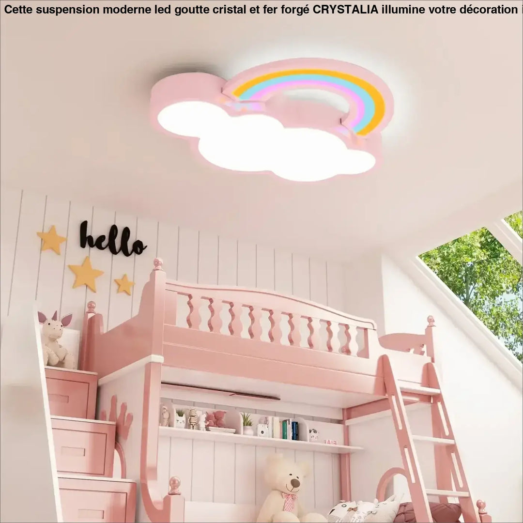 Plafonnier créatif pour enfant en forme d’arc en ciel décor enfantin