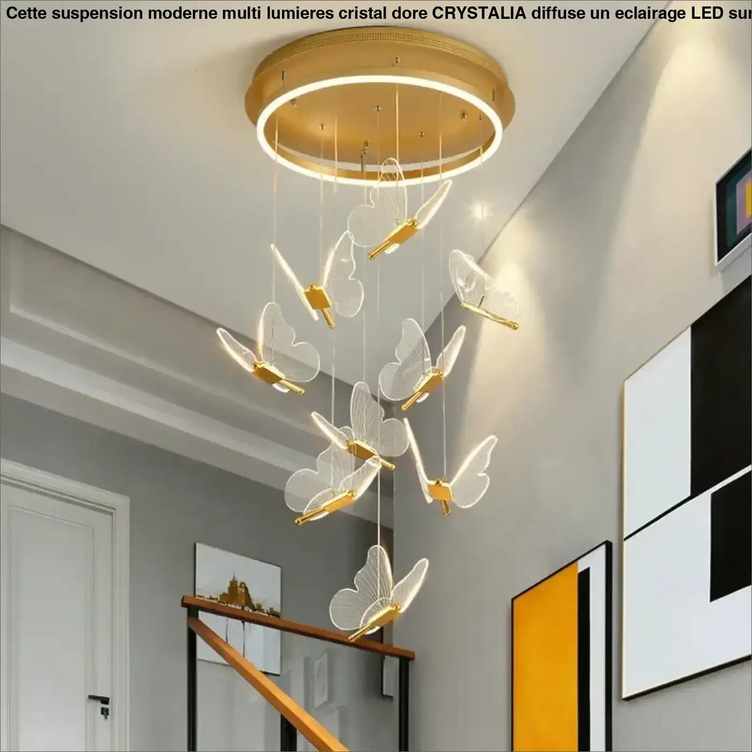 Suspension Design Papillons Lumineux Cascade Style Raffiné