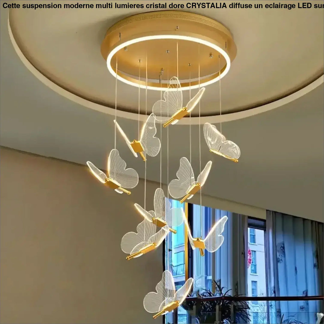 Suspension Design Papillons Lumineux Cascade Style Raffiné