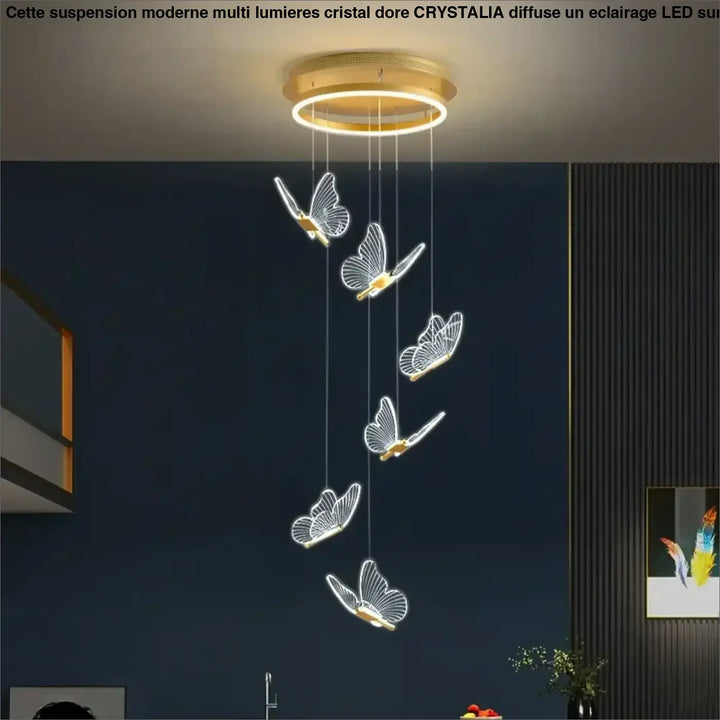 Suspension Design Papillons Lumineux Cascade Style Raffiné