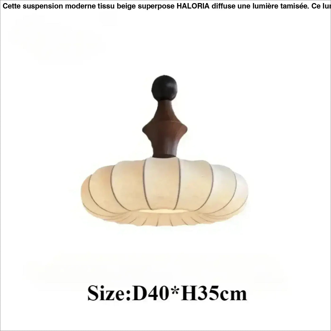 Suspension Design Blanche Abat Jour Tissu Bois Élégant Style