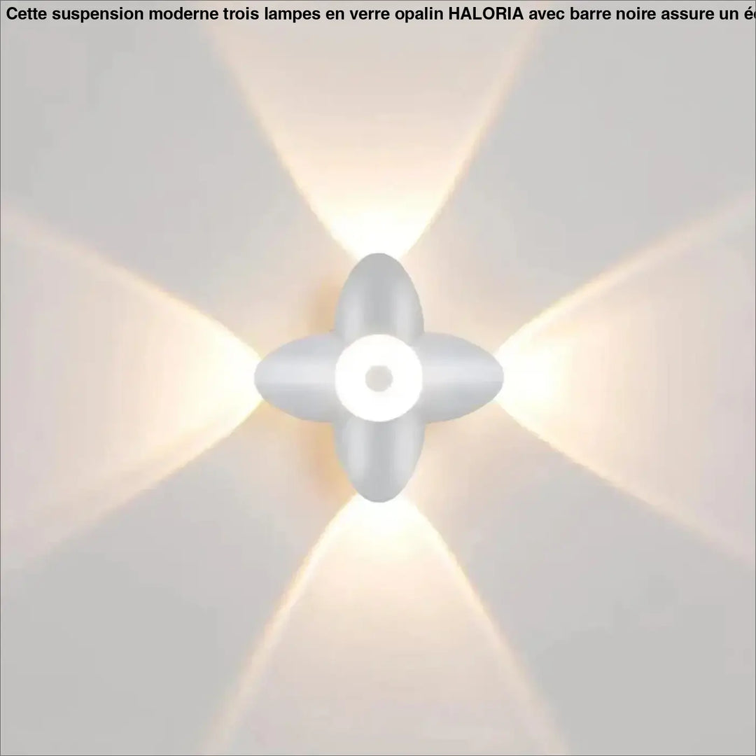 Applique murale design fleur blanche moderne led