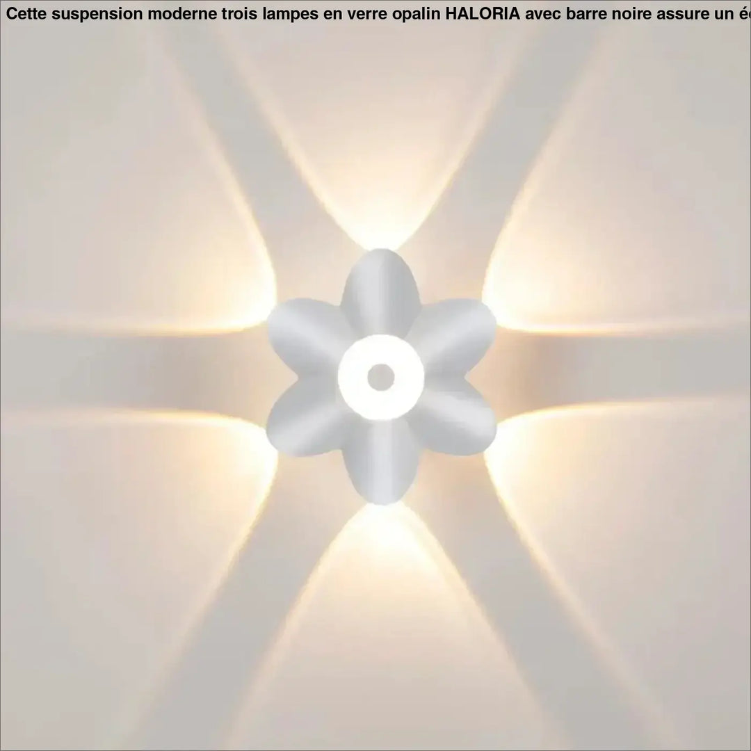 Applique murale design fleur blanche moderne led