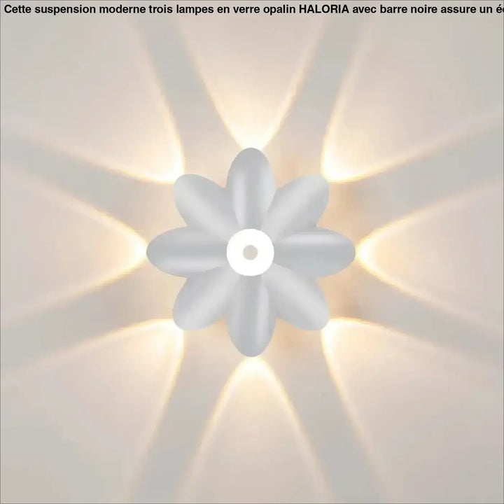Applique murale design fleur blanche moderne led